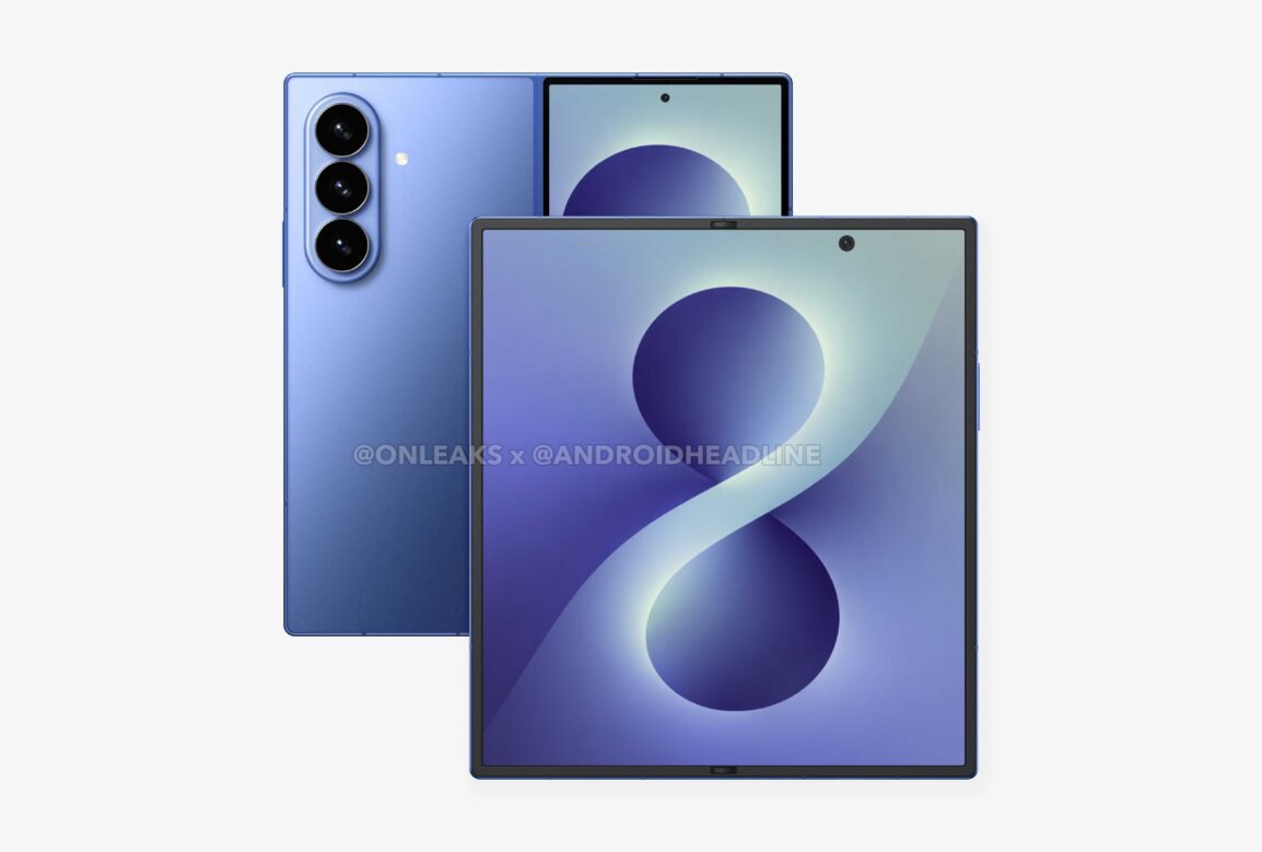 Samsung Galaxy Z Fold8 render leak hints at an 8-inch inner display, 5000mAh battery, and 45W charging