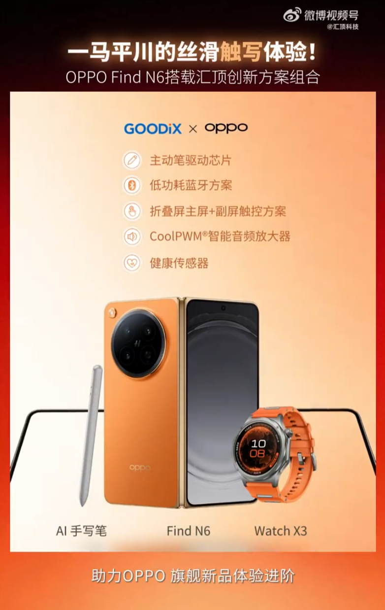 Goodix says its components power OPPO’s new Find N6 foldable, AI stylus, and Watch X3 image 2