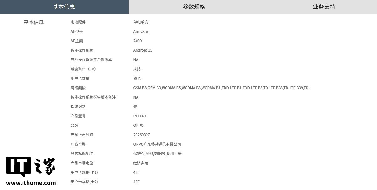 OPPO A6X appears in China Telecom database with up to 8GB RAM, 256GB storage, and a 6,500mAh battery