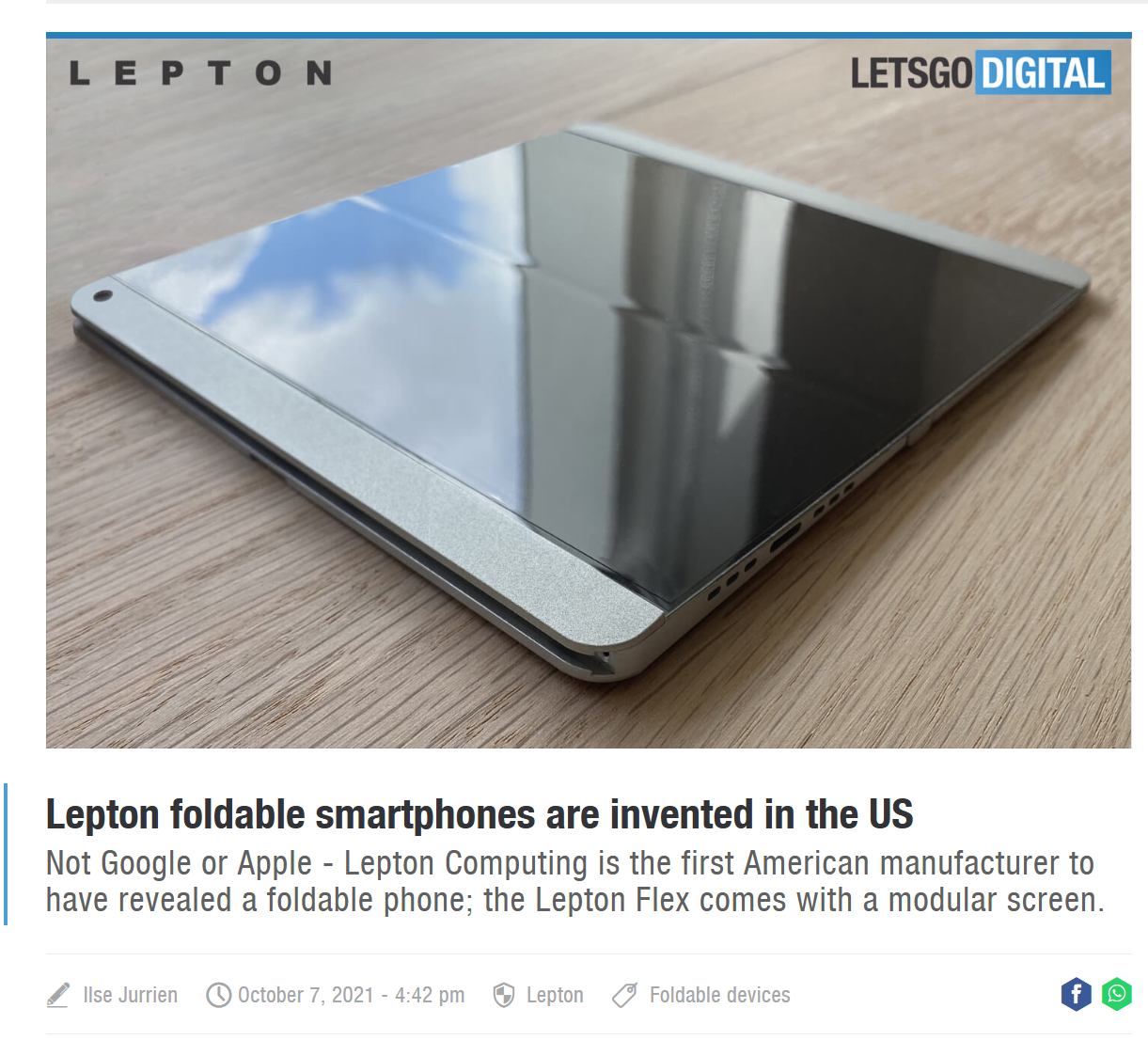 Lepton Computing sues Samsung over foldable patents, seeks permanent sales ban