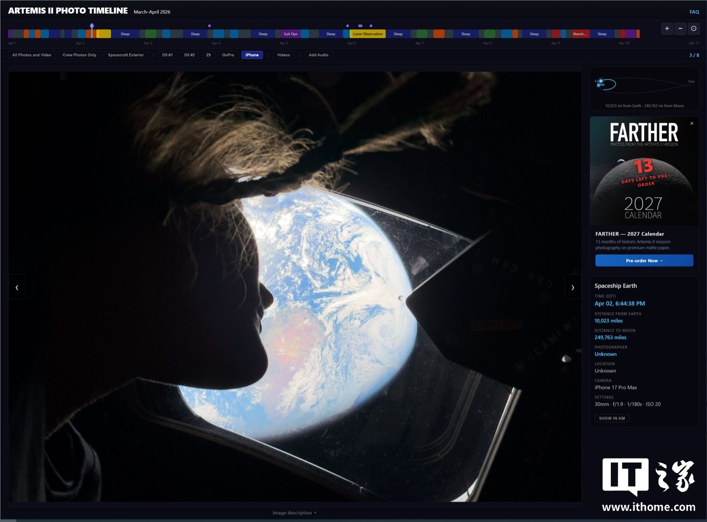 NASA's Artemis II photo timeline shows astronauts using the iPhone 17 Pro Max in orbit