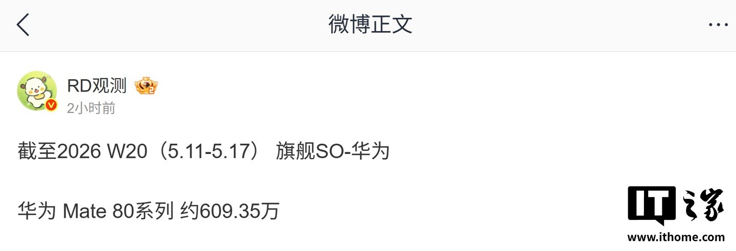 Huawei Mate 80 Series Reportedly Passes 6.09 Million Sell-Through Units in China