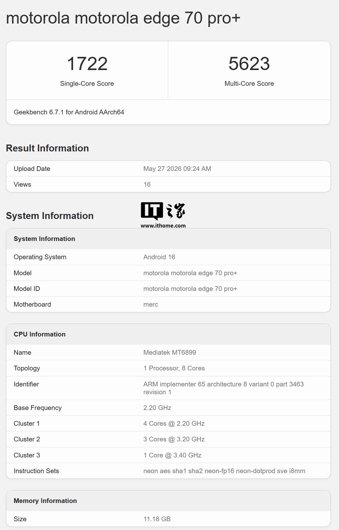 Motorola Edge 70 Pro+ Benchmark Leak Points to a Dimensity 8500 Chip and 12GB of RAM image 2