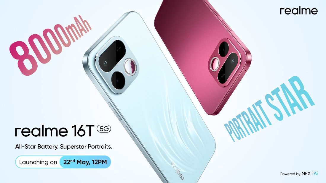 realme 16T Leak Points to an 8000mAh Battery and Dimensity 6300 Chip