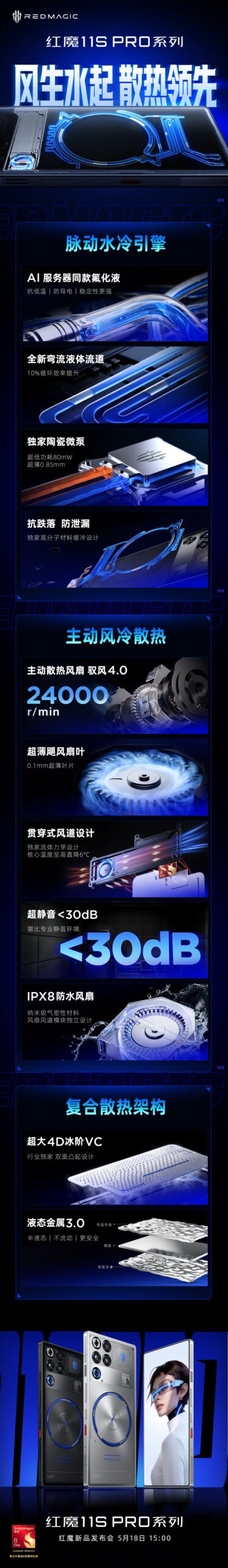 RedMagic 11S Pro Series Teased With Hybrid Liquid-and-Fan Cooling Ahead of May 18 Launch