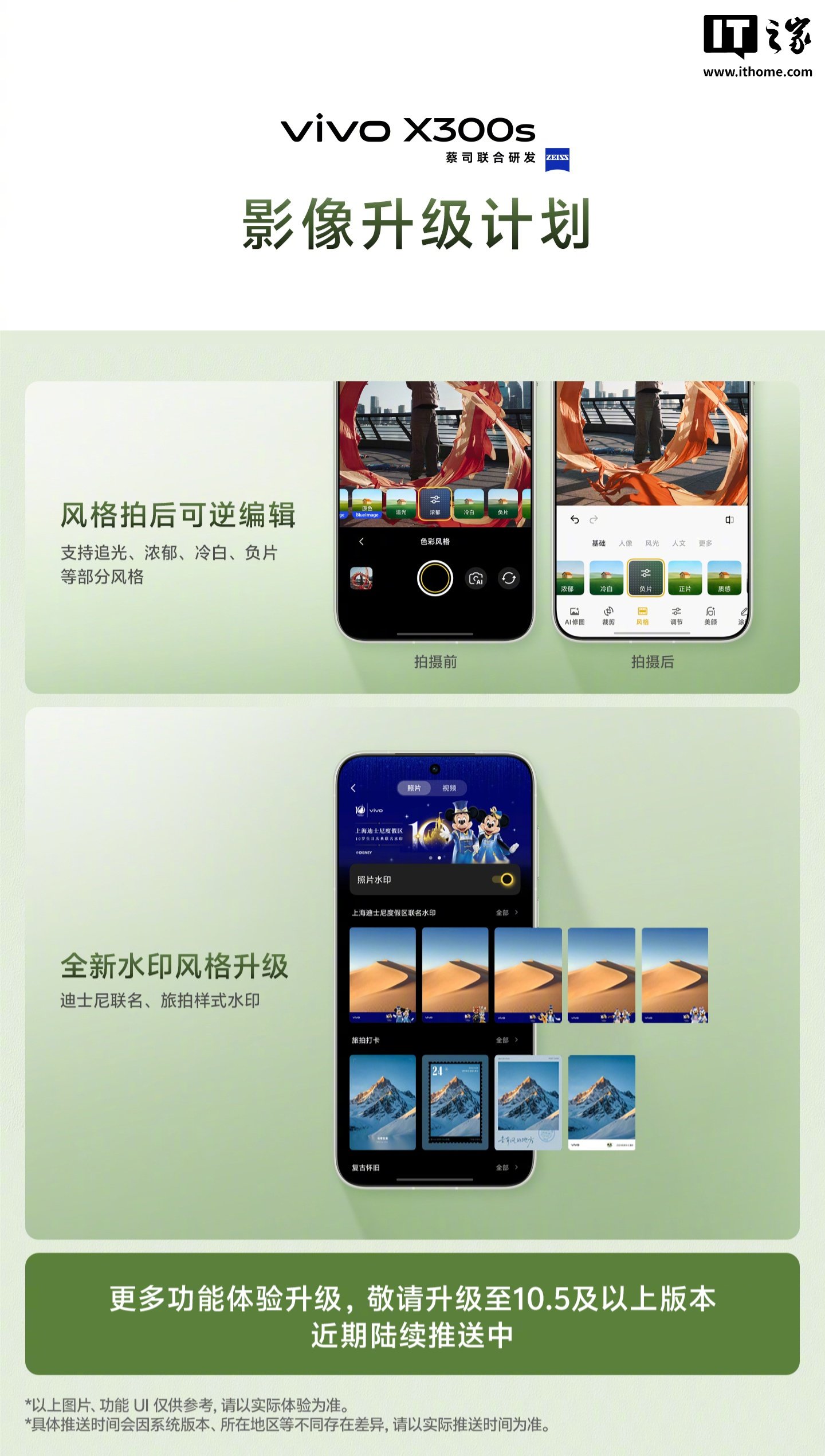 vivo expands X300 Ultra and X300s camera tools with Disney watermark options and reversible edits
