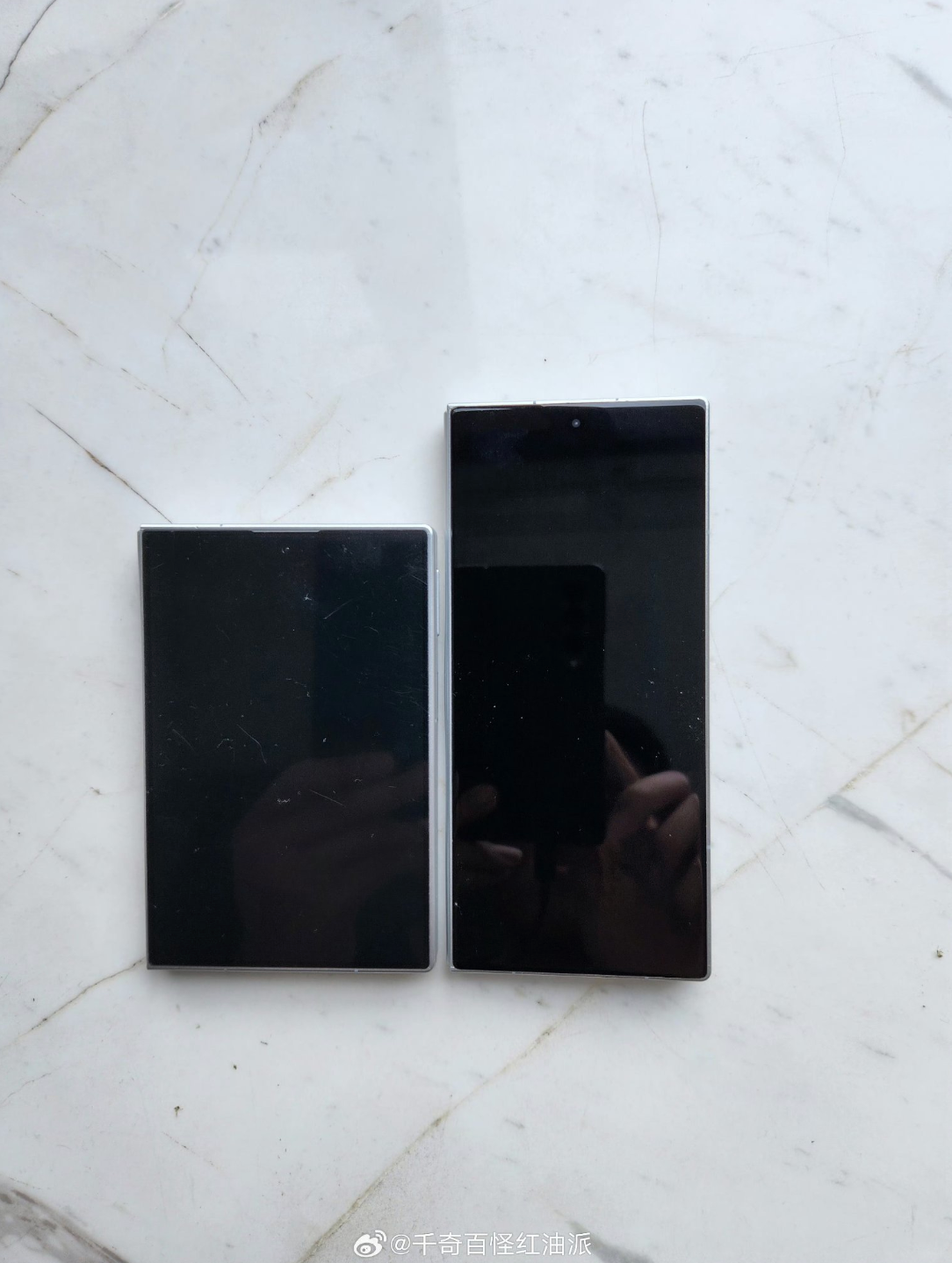 Samsung Galaxy Z Fold 8 and Z Fold 8 Ultra Mockup Comparison Leaks Displaying Size Differences image 2