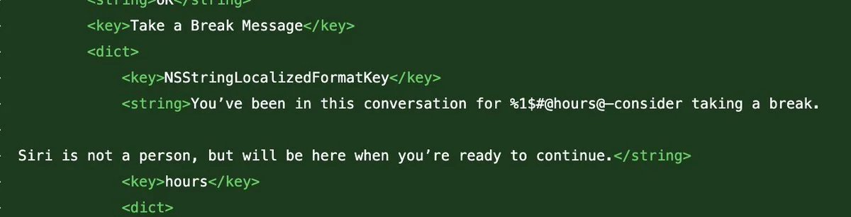 iOS 27 Code Suggests Siri AI May Remind Users to Take Breaks During Long Chats image 2