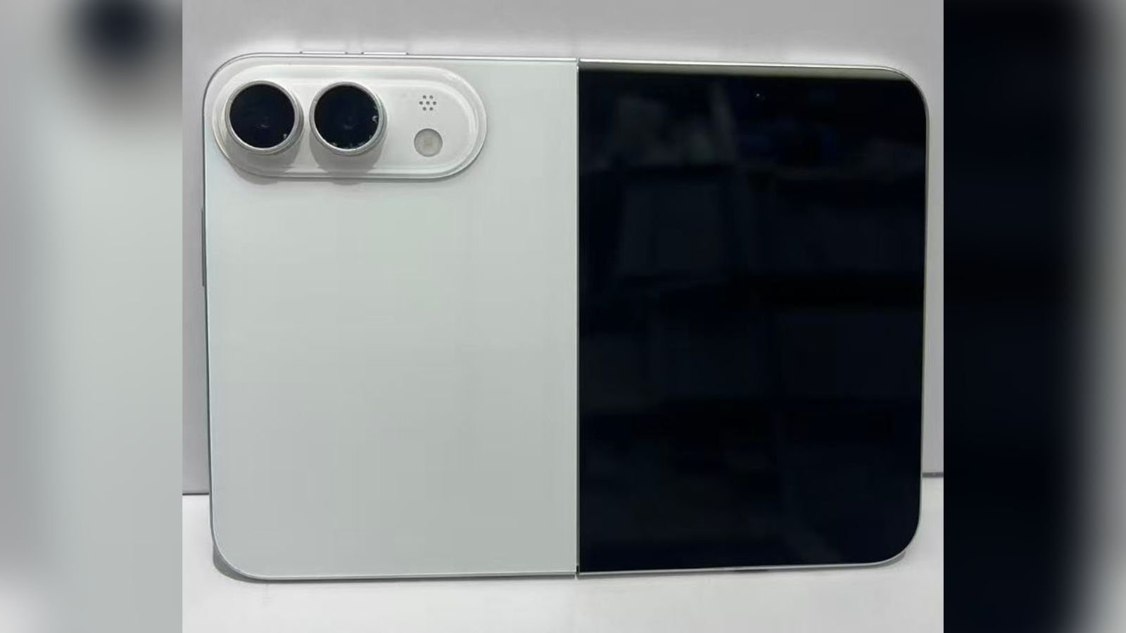 iPhone Fold Dummy Model Leak Shows a White Book-Style Design and 7.8-Inch Inner Display