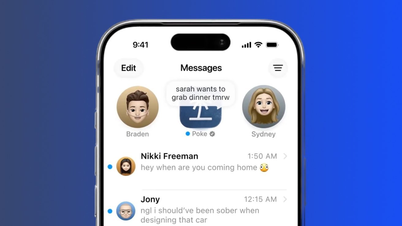 Poke AI assistant task features in iMessage