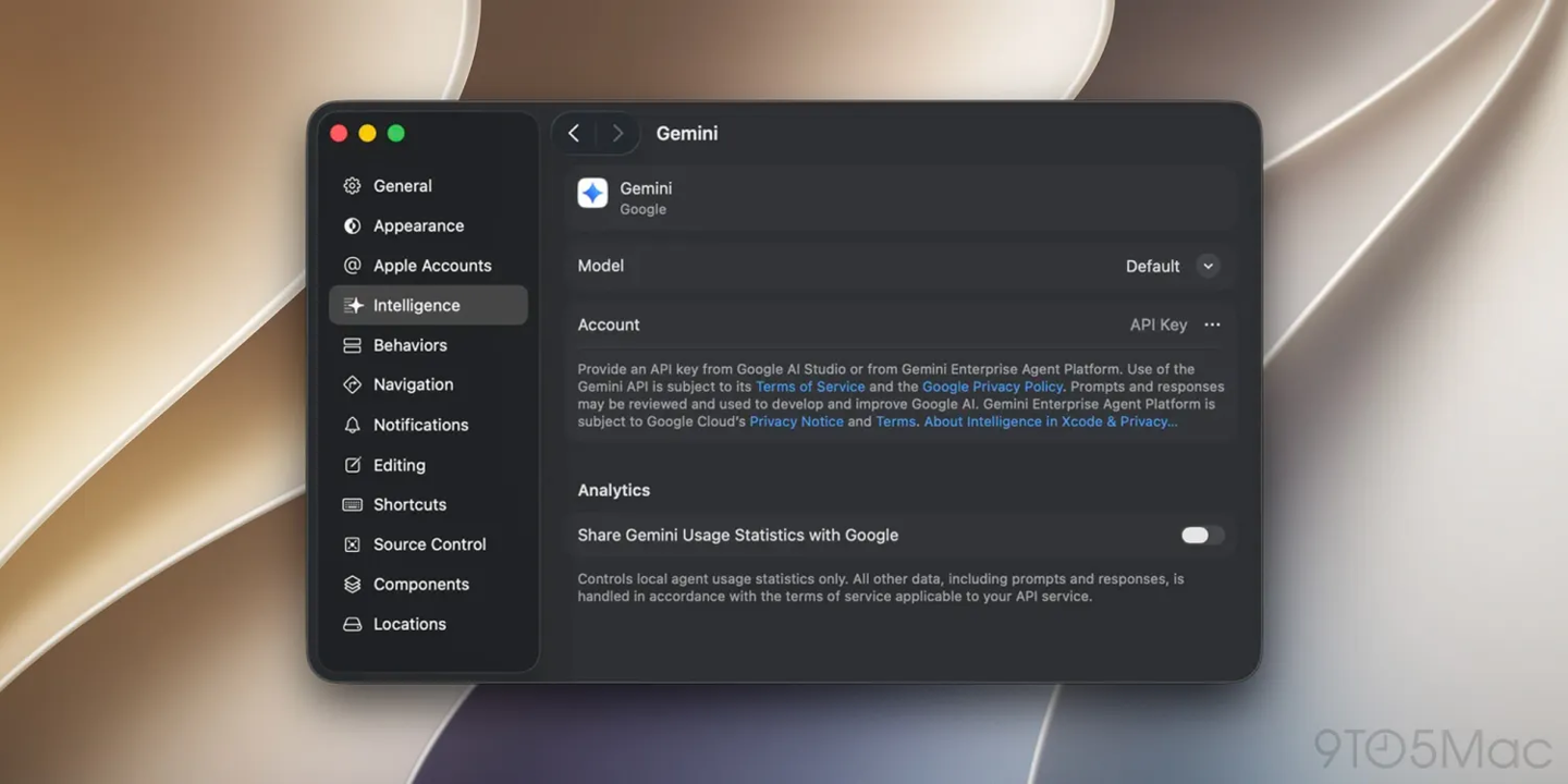 Xcode 27 Adds Native Google Gemini Support Alongside Codex and Claude supporting image
